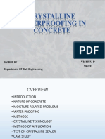 Crystalline Waterproofing in Concrete: Submitted by Vishnu P S8 Ce Guided by Department of Civil Engineering