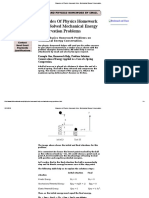 Examples of Physics Homework Help: Solved Mechanical Energy Conservation Problems