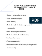 Procedimentos para Diagnóstico em Veículos Com Injeção Eletrônica Diesel