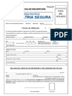 Ficha de Afiliacion para Militantes Nuevos