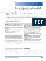 Five-Year Follow Up of A Randomised Controlled Trial Comparing Subtotal With Total Abdominal Hysterectomy