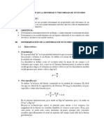  La Densidad y Viscosidad de Un Fluido