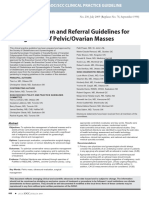 Initial Evaluation and Referral Guidelines For Management of Pelvic Ovarian Masses