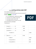 Accounting Entries Under GST