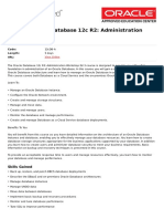 Oracle Database 12c r2 Administration Workshop Ed 3