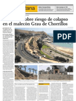 Advierten Sobre Riesgo de Colapso en El Malecón Grau