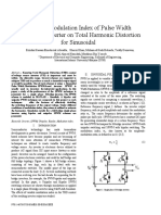 Effect of Modulation Index of Pulse Width Modulation Inverter On Total Harmonic Distortion For Sinusoidal