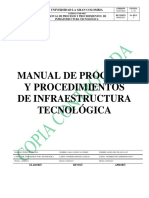 Manual Procesos Procedimientos Infraestructura Tecnologica