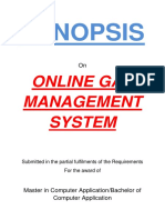 114-Online Gas Agency Management System-Synopsis