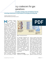 High Efficiency Coalescers For Gas Processing Operations