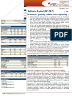 Reliance Capital (RELCAP) : Businesses Growing, Return Ratios Improving