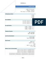 Number Formats