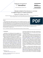 An Novel Immobilization Method of Saccharomyces Cerevisiae To Sorghum Bagasse For Ethanol Production