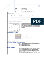 Centrifugal Pump Rating Calculation