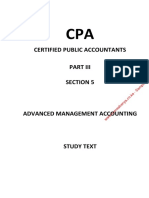 Advanced Management Accounting - Sample