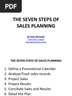 The Seven Steps of Sales Planning: by Alain Winandy