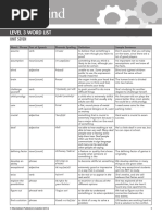 Level 3 Word List: Unit Seven