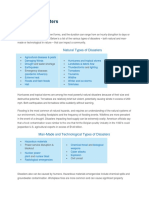 Types of Disasters