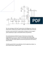 This Is The Circuit Diagram of UHF Band TV Antenna Booster With 15dB Gain Power