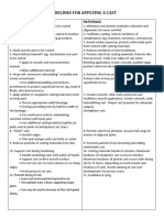 Guidelines For Applying A Cast