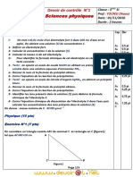 Devoir de Contrôle N°1 - Physique - 3ème Informatique (2010-2011) MR YOUNSI Dhaoui