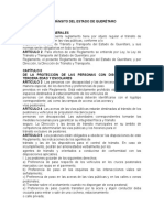 Reglamento de Tránsito Del Estado de Querétaro