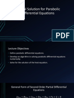 Numerical Solution For Parabolic Partial Differential Equations