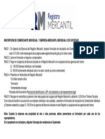 Inscripcion de Empresa Mercantil y Comerciante Individual