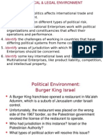 Political &amp Legal Environment of IB