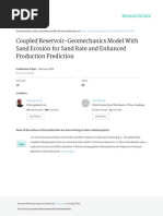 Coupled Reservoir-Geomechanics Model With Sand Erosion For Sand Rate and Enhanced Production Prediction