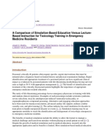 A Comparison of Simulation-Based Education Versus Lecture-Based Instruction For Toxicology Training in Emergency Medicine Residents