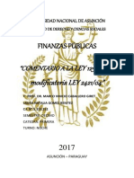 Análisis de La Ley 125/91 y Su Modificatoria La Ley 2421/14