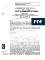 Cooperation and Stress: Exploring The Differential Impact of Job Satisfaction, Communication and Culture