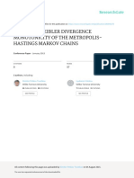 Kullback Leibler Divergence Monotonicity of The Metropolis Hastings Markov Chains