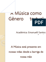 A Música Como Gênero Textual