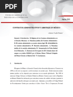 Contratos Administrativos Arbitraje Mexico