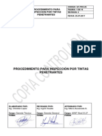 Gt-Pro-25 Procedimiento para Inspeccion Por Tintas Penetrantes - Copia Controlada PDF