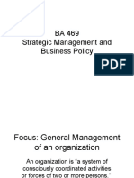 BA 469 Strategic Management and Business Policy