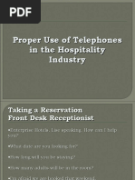 Proper Use of Telephones in The Hospitality Industry