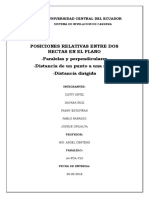 Posiciones Relativas de Una Recta Trabajo Grupal