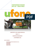 Ufone Advertisement Review Marketing