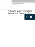 Value and Quality Innovations in Acute and Emergency Care