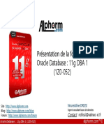 Support de La Formation Oracle Database 11g DBA 1 (1Z0-052) - SS PDF