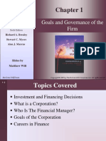 Goals and Governance of The Firm: Fundamentals of Corporate Finance