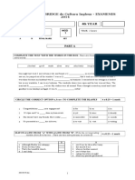 Examen Inglés Cambridge Instituto (BA)