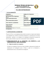 Syllabus Proyecto de Tesis Ing. Lojan