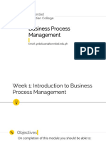 Week1 - Introduction To Business Process Management