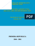 Evolucion Organizativa Del Estado Dominicano