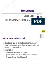 Relations: Jorge Cobb The University of Texas at Dallas