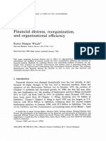 Financial Distress, Reorganization, and Organizational Efficiency